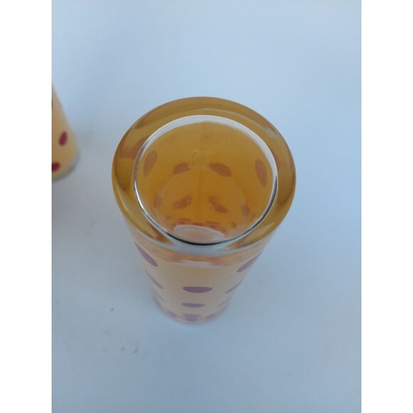 4 Gail Pittman Siena Polka Dot Tumblers VGC 12 fl oz - Picture 3 of 3